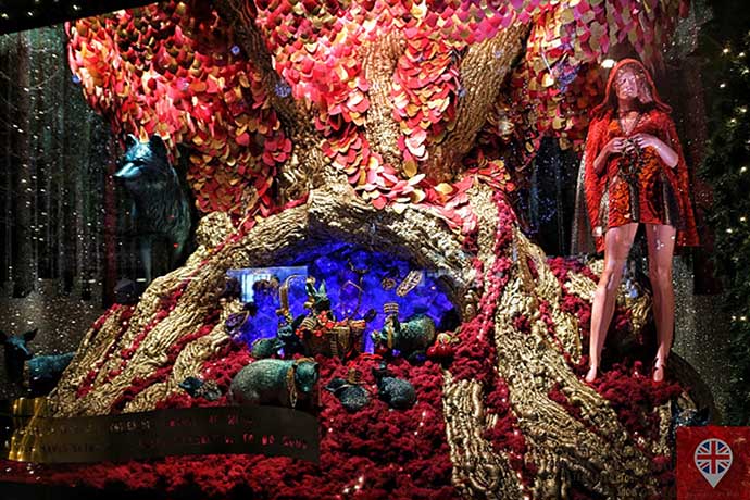 londres luzes natal oxford street selfridges chapeuzinho vermelho