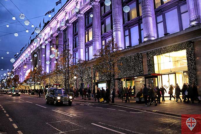 londres luzes natal oxford street taxis