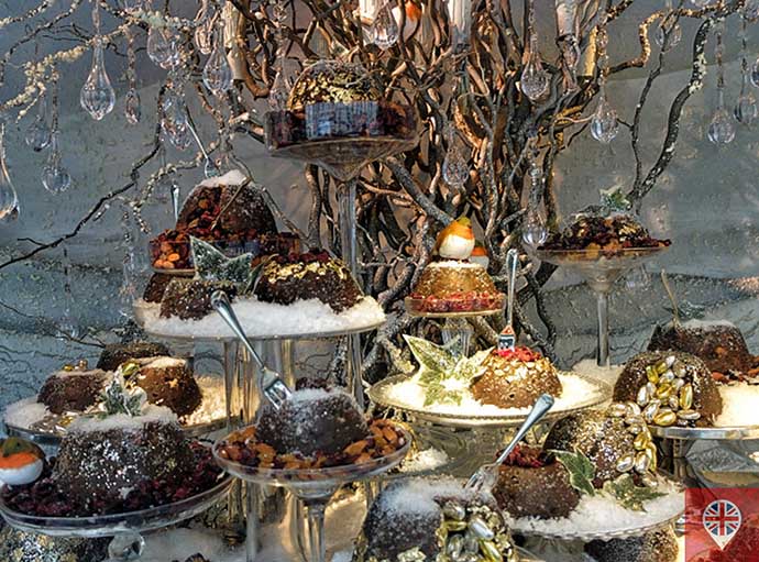 londres luzes natal vitrine fortnums christmas puddings