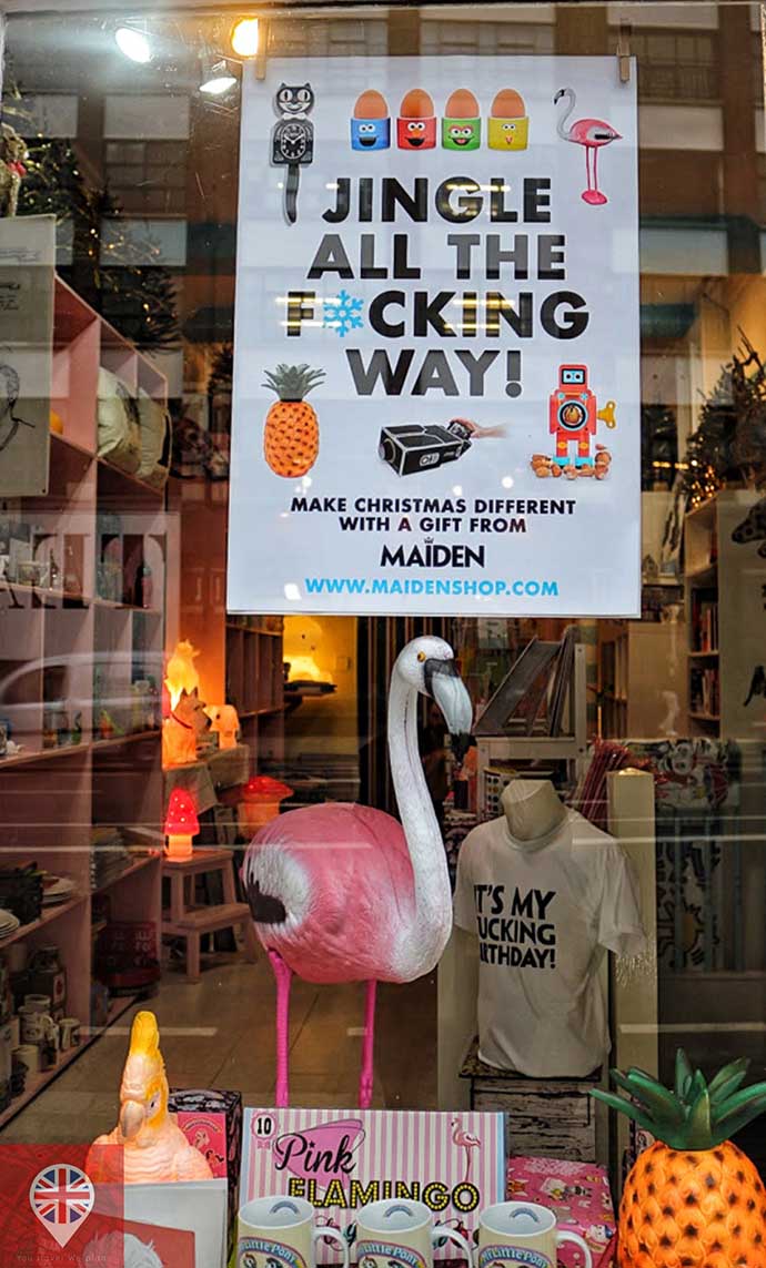 londres luzes natal vitrine shoreditch