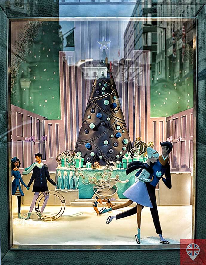 londres luzes natal vitrine tiffanys