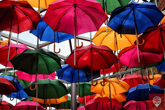 umbrellas instalation