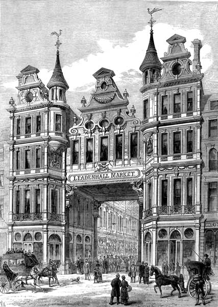 Leadenhall Market -Illustrated London News - - 1881