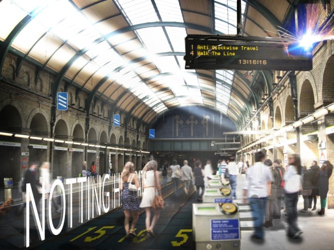 Estação de Notting Hill Gate - Foto NBBJ