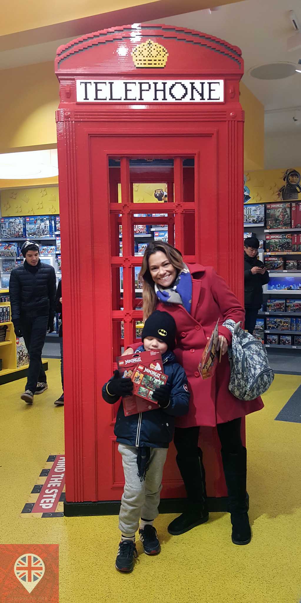 Lego store phone booth