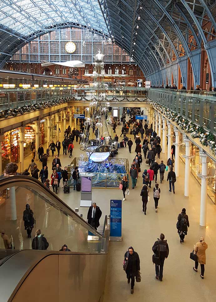 estação st pancras xmas