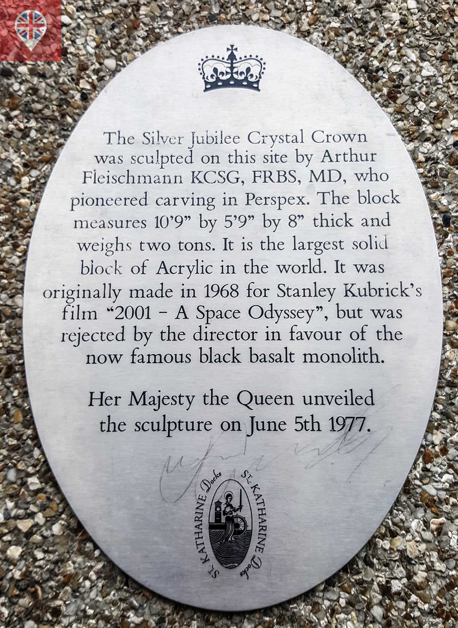 jubilee monolith st katharine docks plaque