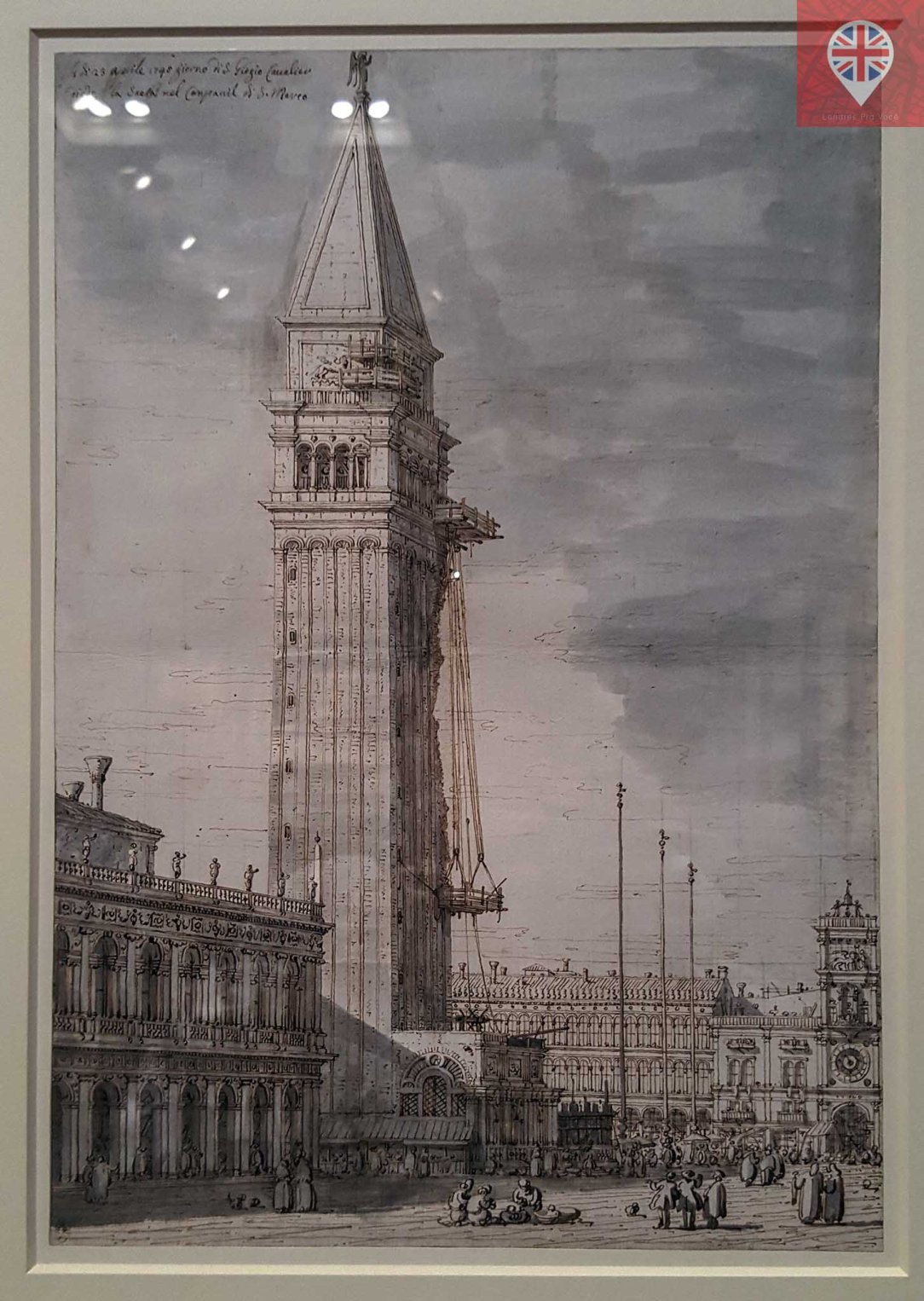 Canaletto drawing San Marco tower