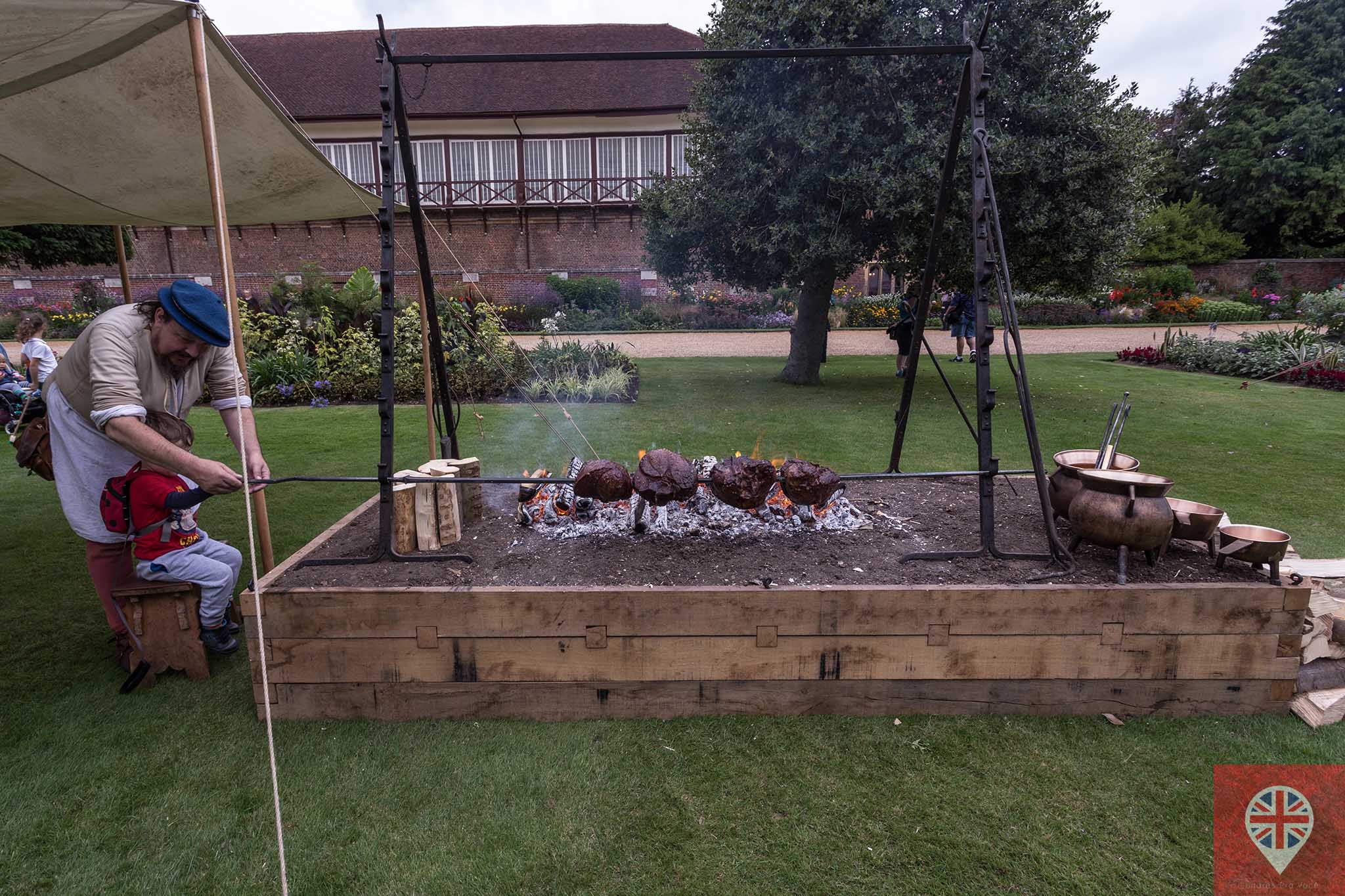 hampton court tudor party bbq boy