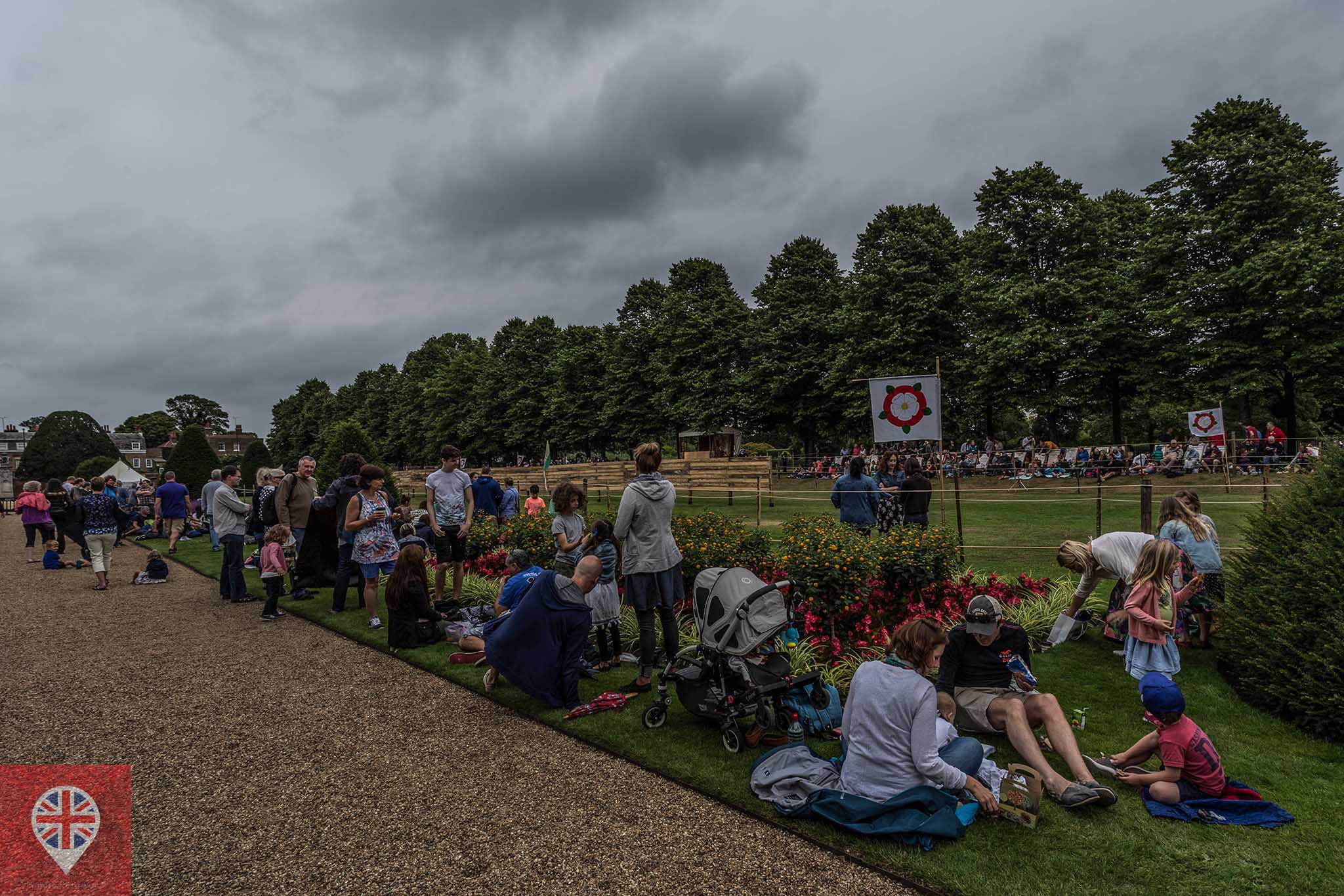 hampton court tudor party crowd