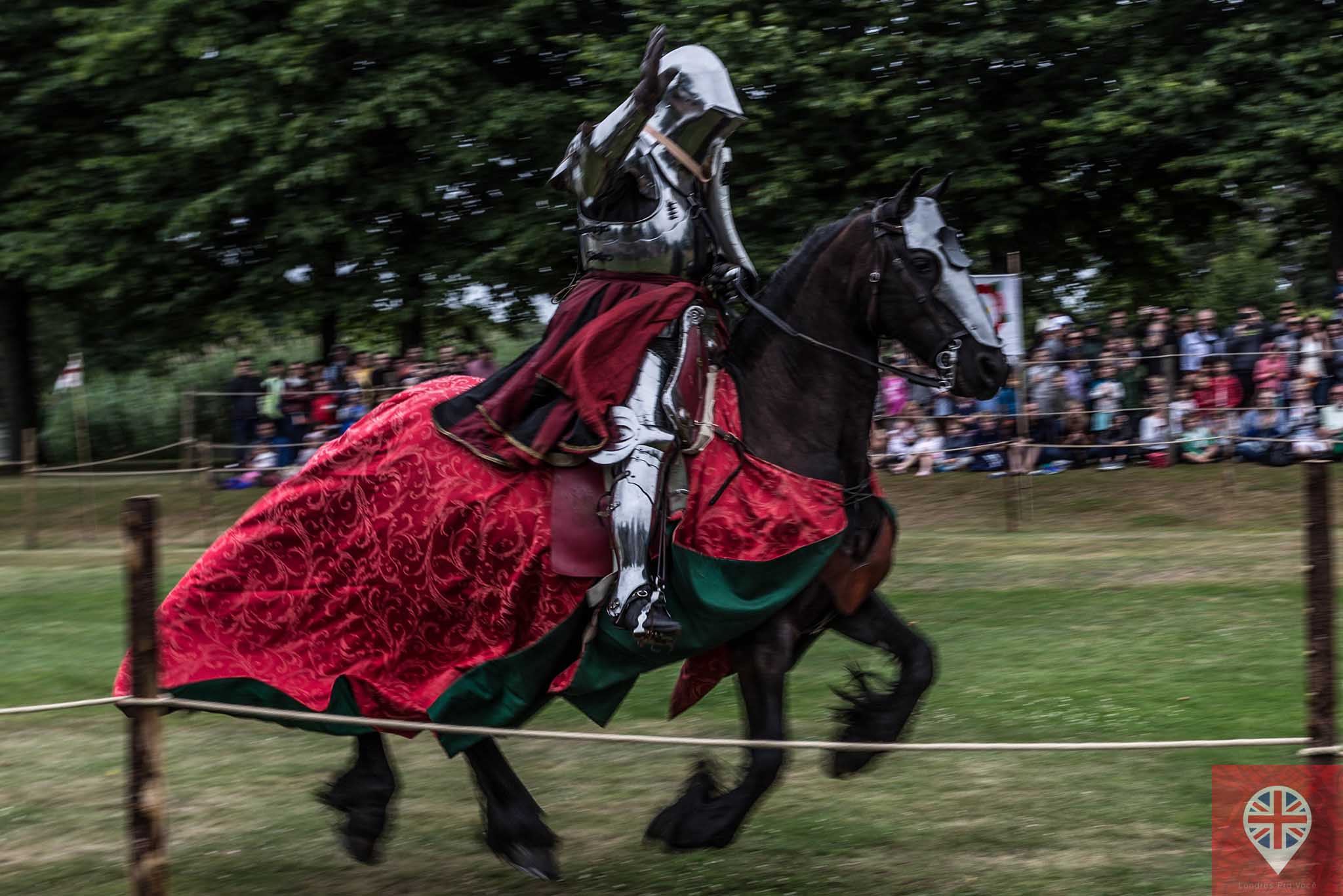 hampton court tudor party knight red