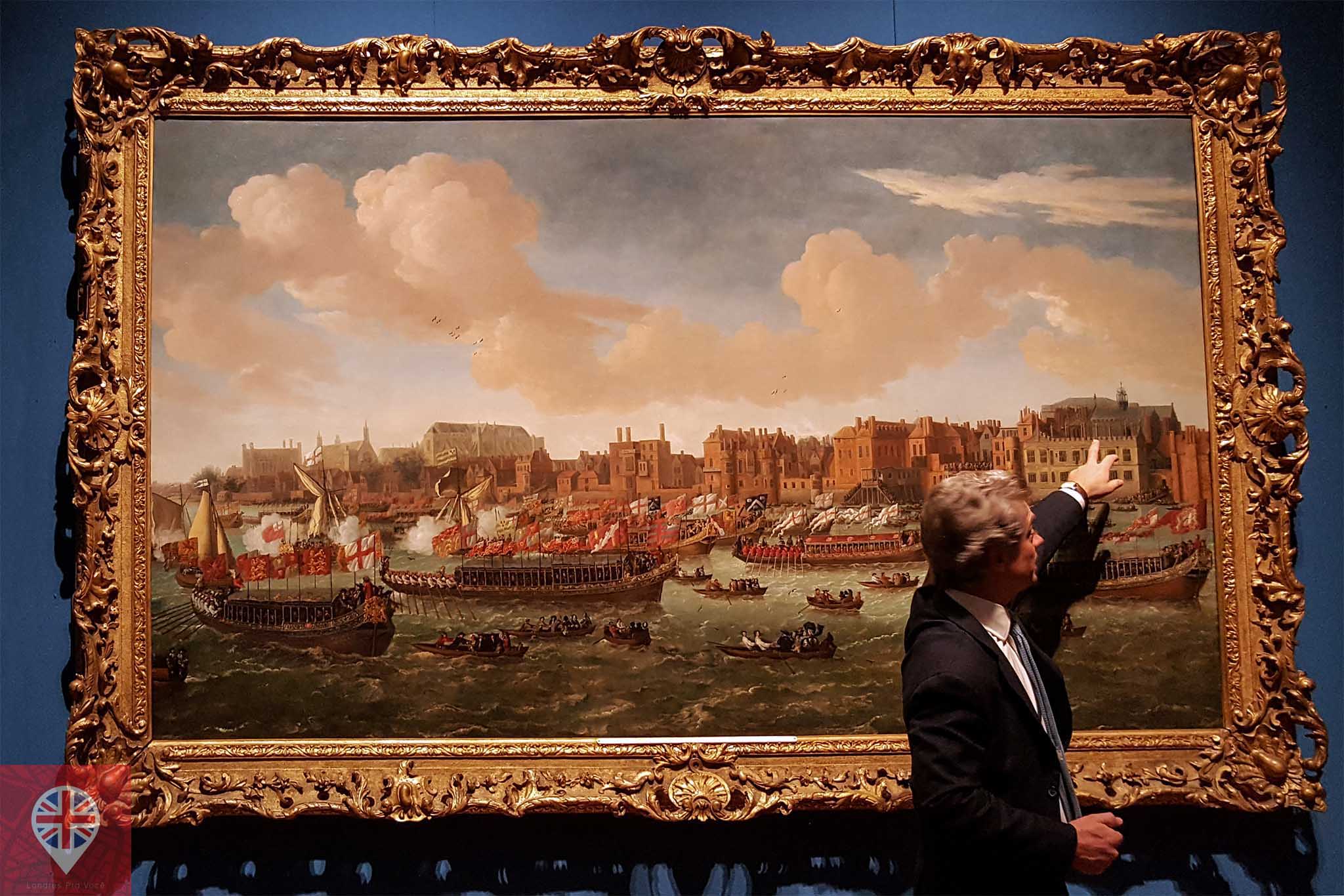 The Lord Mayor's Water-Procession on the Thames circa 1683