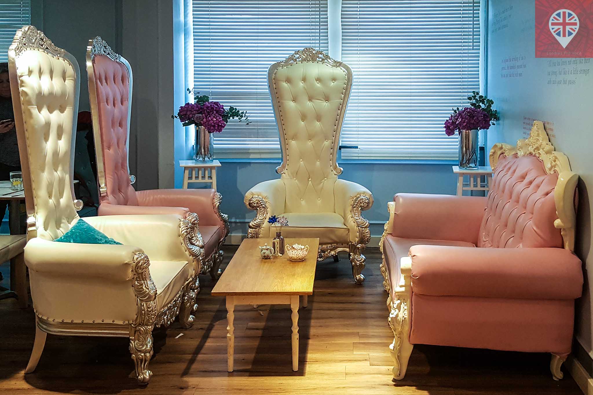 the tea terrace sofa and regal chairs