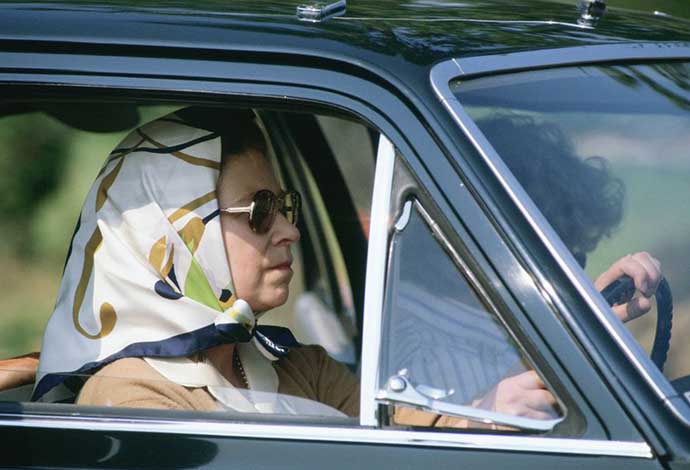 queen elizabeth driving